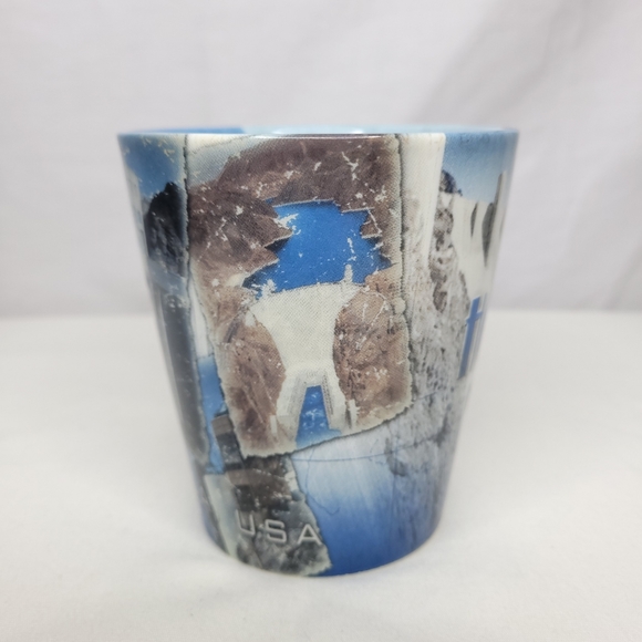Hoover Dam Nevada Collage Blue Coffee Mug - Picture 2 of 6